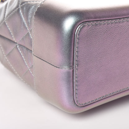 Chanel Iridescent Lambskin Calfskin Quilted Gabrielle Backpack Light Purple 8 of 10