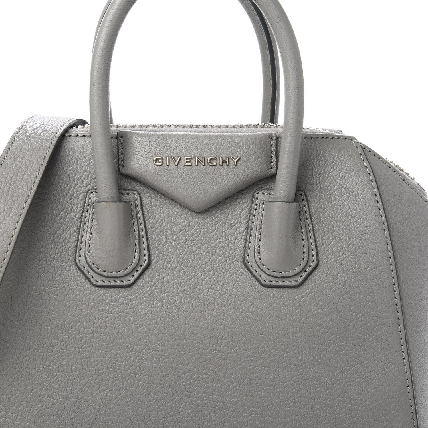 Givenchy Sugar Goatskin Mini Antigona Pearl Grey 10 of 12