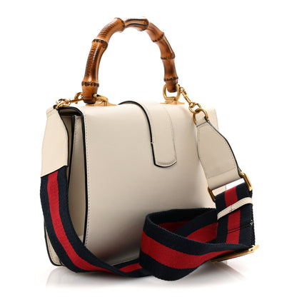 Gucci Calfskin Bamboo Web Medium Dionysus Top Handle Bag White Blue Hibiscus Red 3 of 10