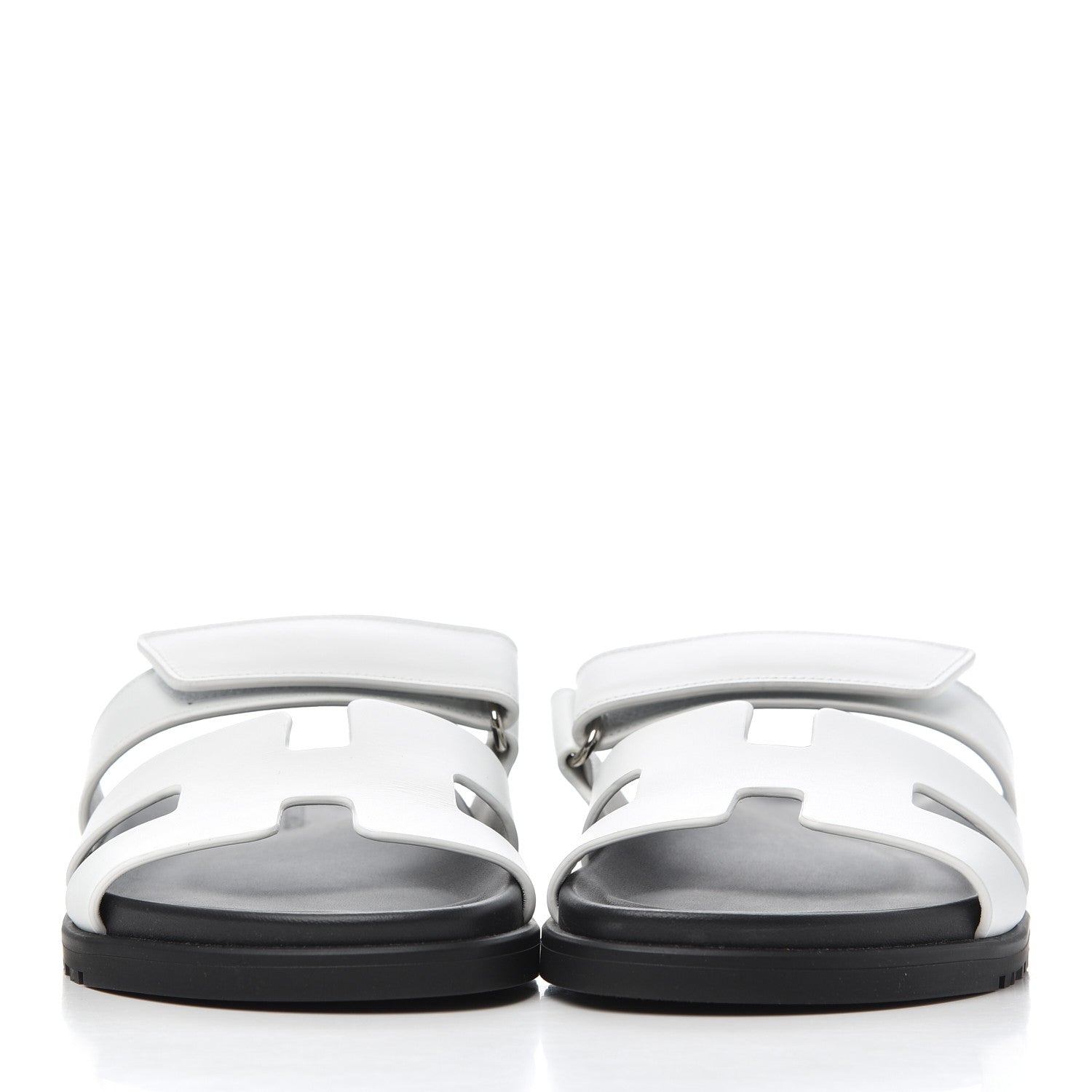 Hermes Calfskin Womens Chypre Sandals 38 White 2 of 11