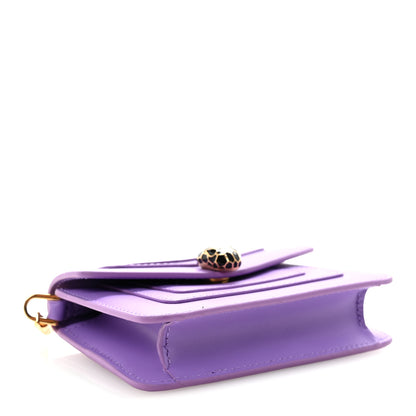 Bulgari Calfskin Serpenti Forever Miniature Bag Charm Purple 4 of 9