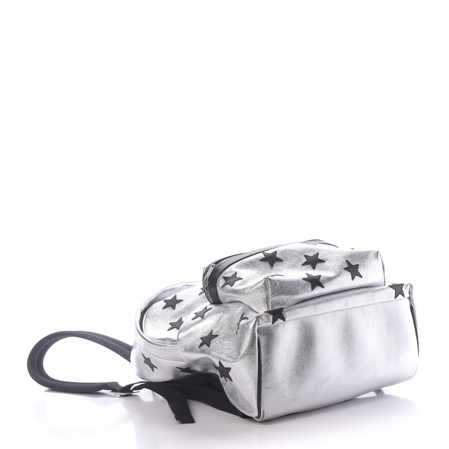 Saint Laurent Metallic Buffalo Star Hunting Backpack Silver Black 3 of 11