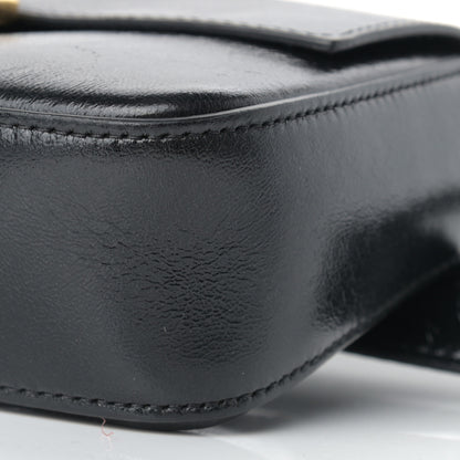 Fendi Agnello Old Shine Hip Belt Baguette Bag Black 9 of 11
