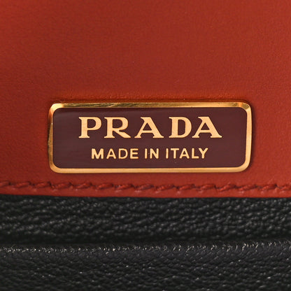 Prada City Calf Saffiano Cahier Bag Cotto Black 6 of 8