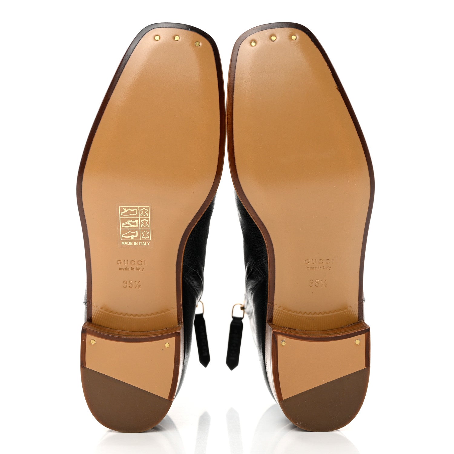 Gucci Goatskin Hills Logo Ankle Boots 35.5 Black 5 of 9