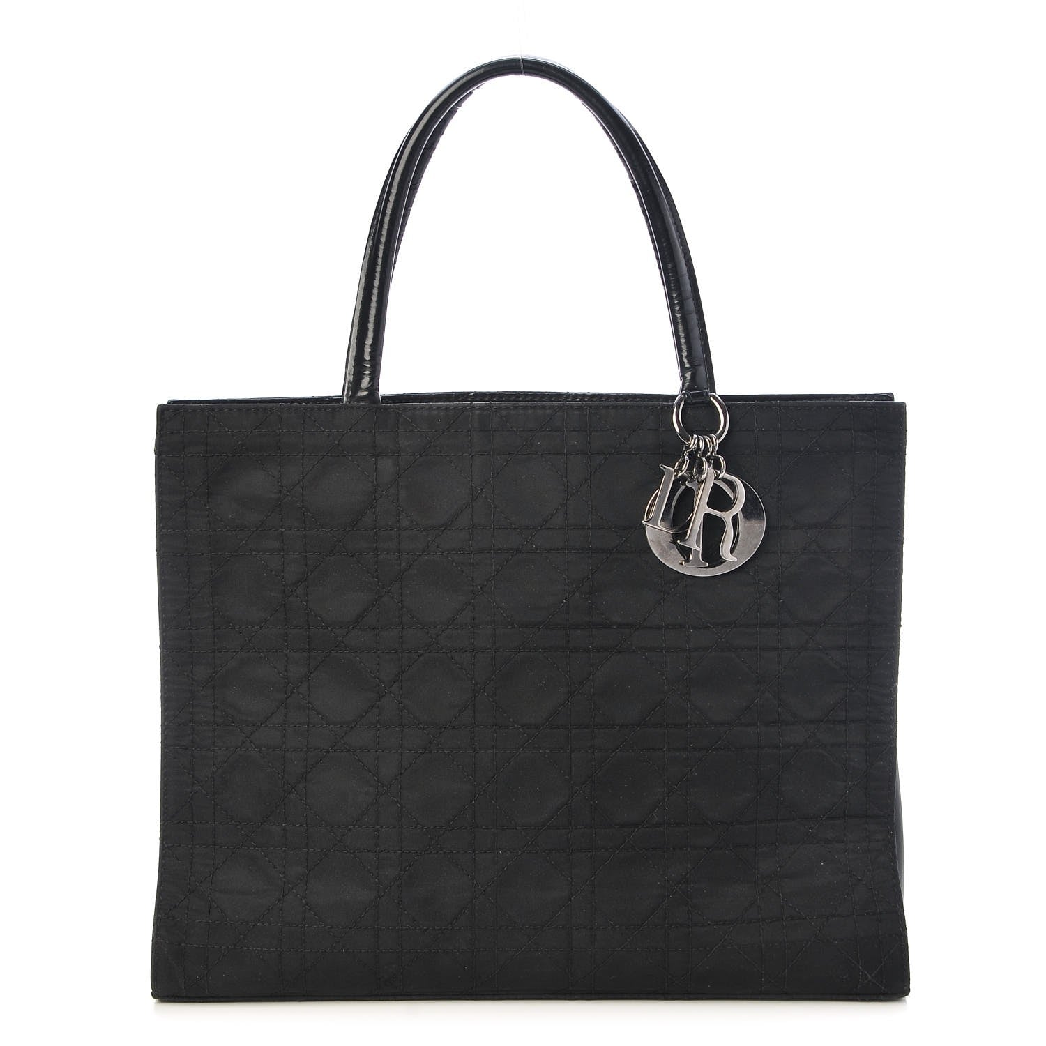 Christian Dior Nylon Cannage Tote Black 1 of 9