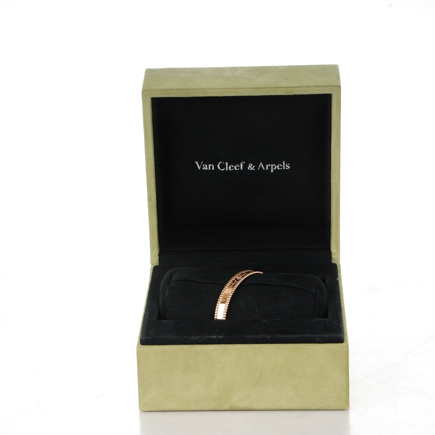 Van Cleef & Arpels 18K Rose Gold Perlee Signature Bangle Bracelet L 6 of 6