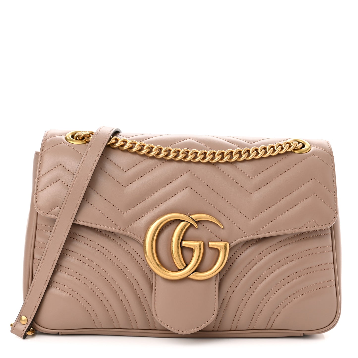 Calfskin Matelasse Medium GG Marmont Shoulder Bag Porcelain Rose