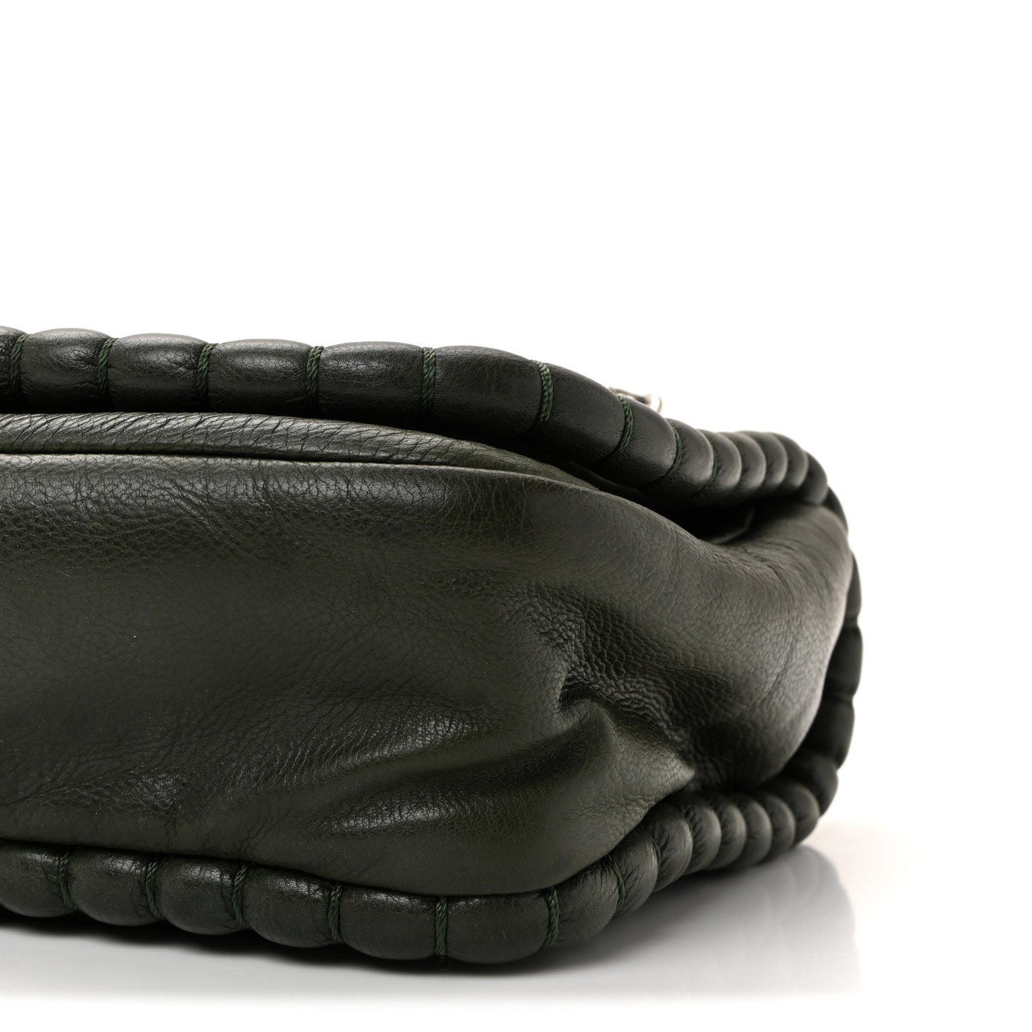 Calfskin Medium On the Bund Flap Dark Khaki