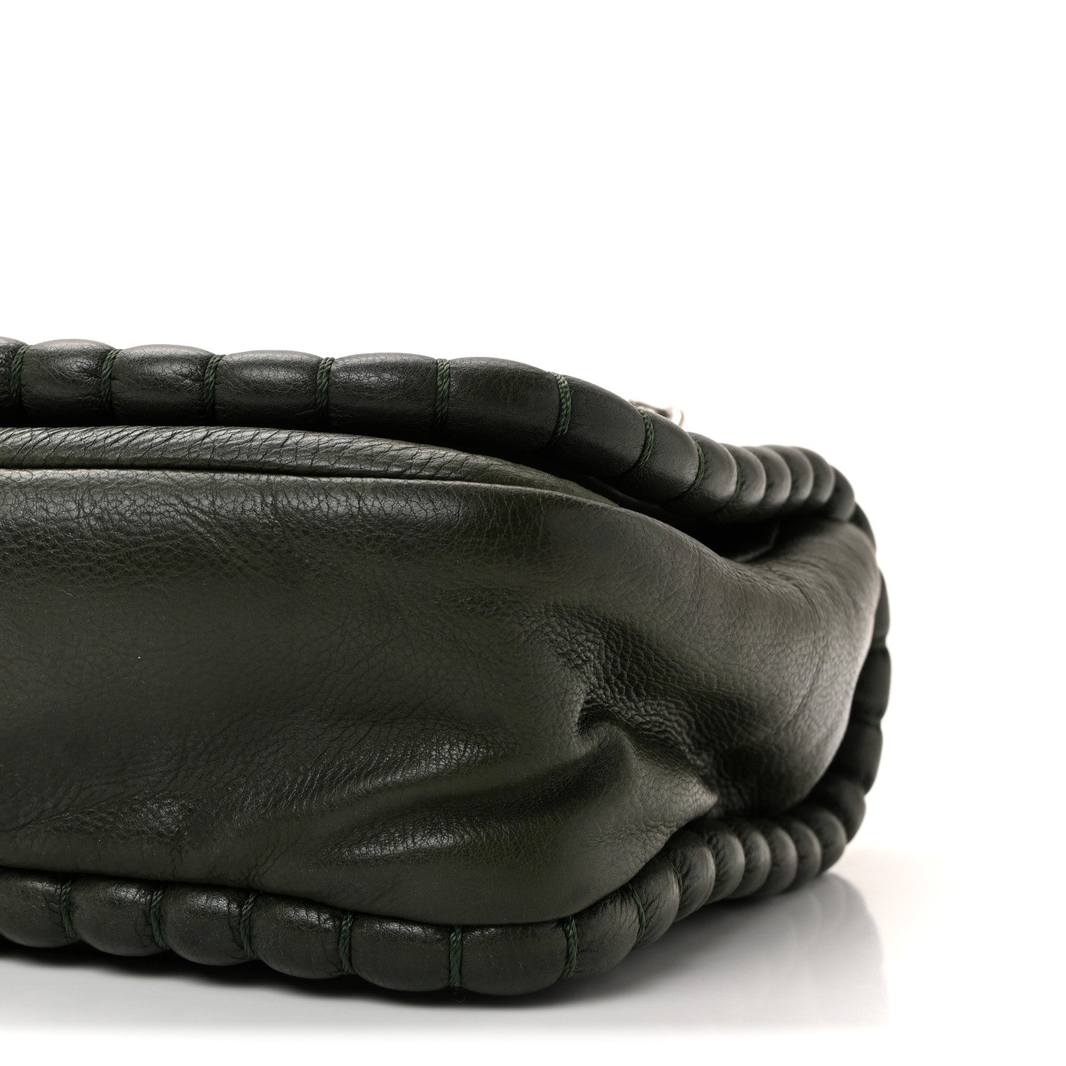 Chanel Calfskin Medium On the Bund Flap Dark Khaki 10 of 10