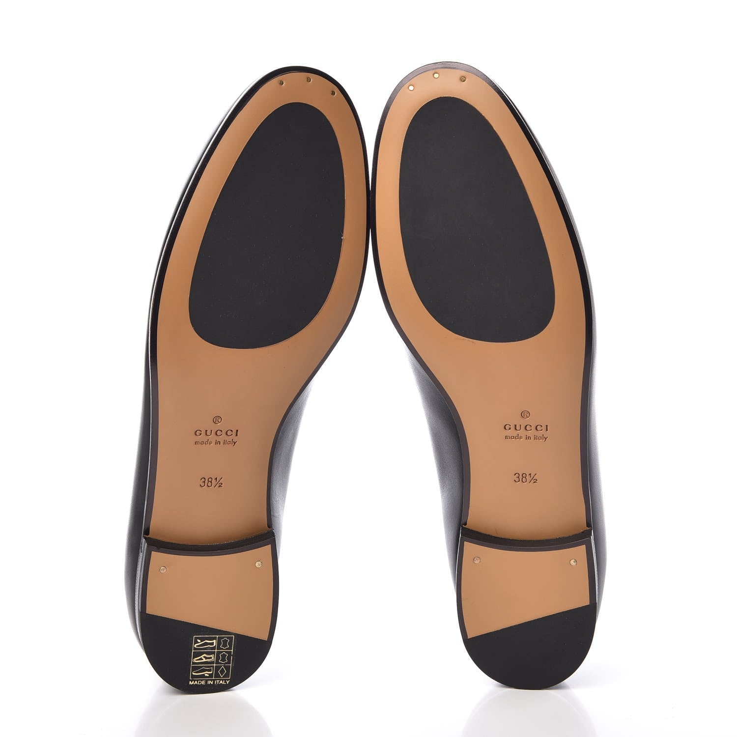 Gucci Calfskin Womens Jordaan Loafers 38.5 Black 5 of 8