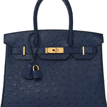 Hermes Ostrich Birkin 30 Bleu Iris 20 of 30