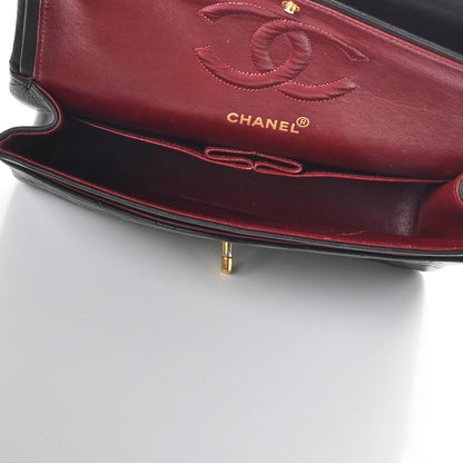 Chanel Lambskin Quilted Medium Double Flap Black 6 of 10