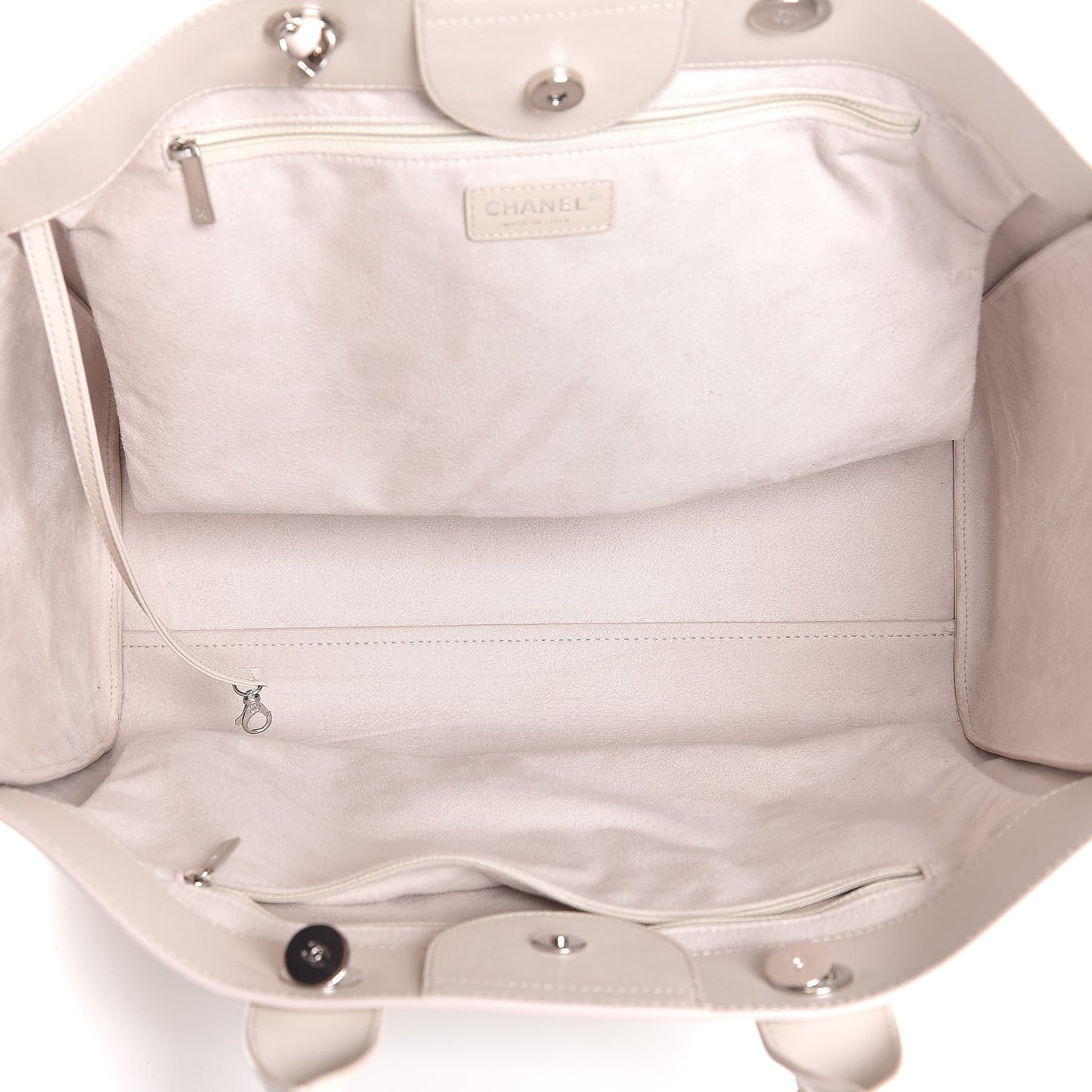 Caviar Extra Large Studded Deauville Tote Ivory