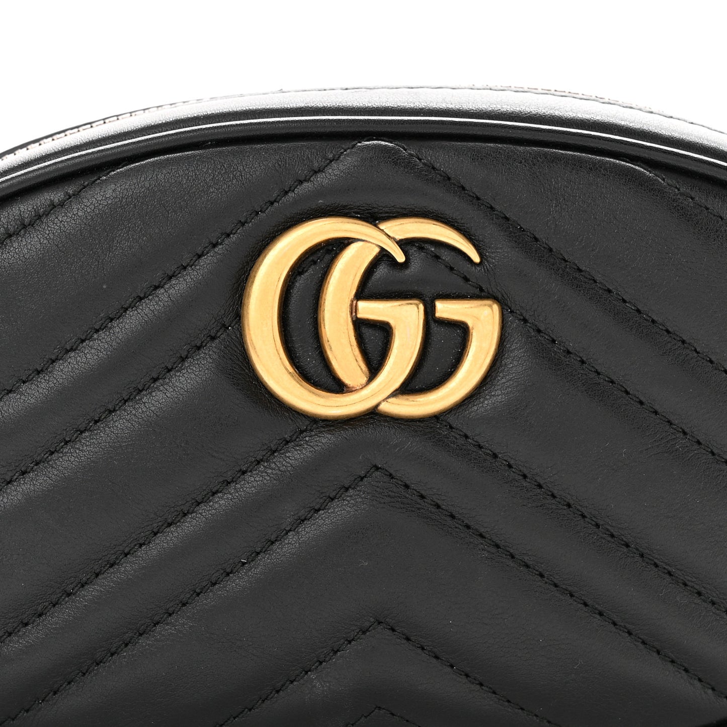 Calfskin Matelasse GG Marmont Belt Bag 85 34 Black