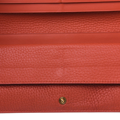 Burberry Calfskin Hastings Continental Wallet Orange 5 of 7