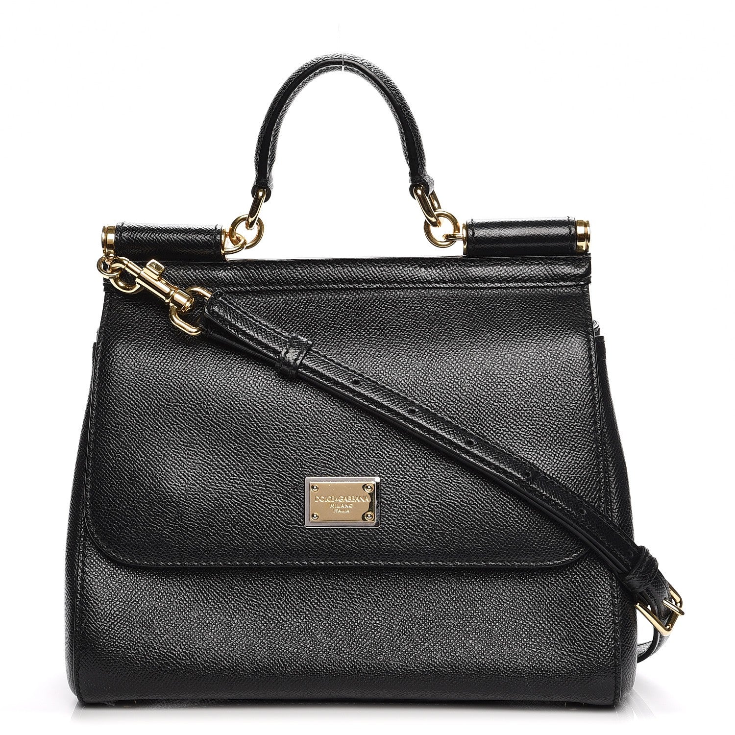 Dolce & Gabbana Dauphine Medium Miss Sicily Satchel Black 1 of 8
