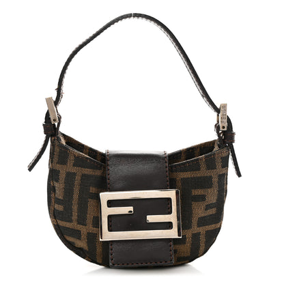 Fendi Zucca Mini Half Moon Baguette Tobacco 1 of 13