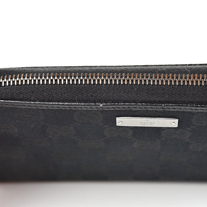 Gucci Monogram Metal Bar Zip Around Wallet Black 13 of 13