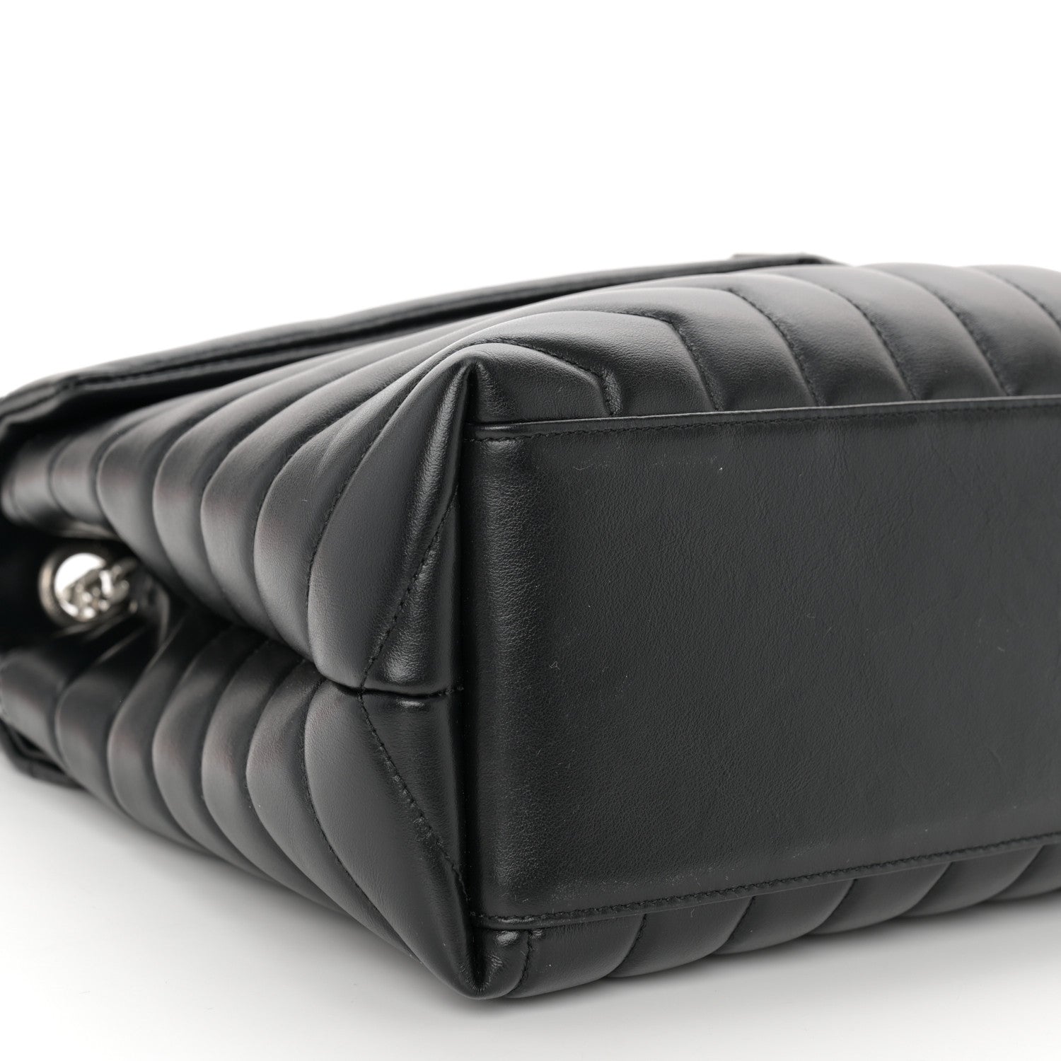 Saint Laurent Calfskin Y Quilted Monogram Medium Loulou Chain Satchel Black 8 of 9