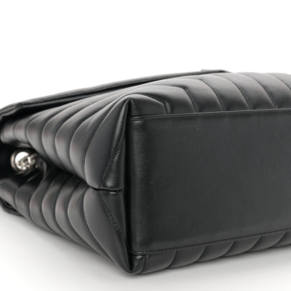 Saint Laurent Calfskin Y Quilted Monogram Medium Loulou Chain Satchel Black 8 of 9
