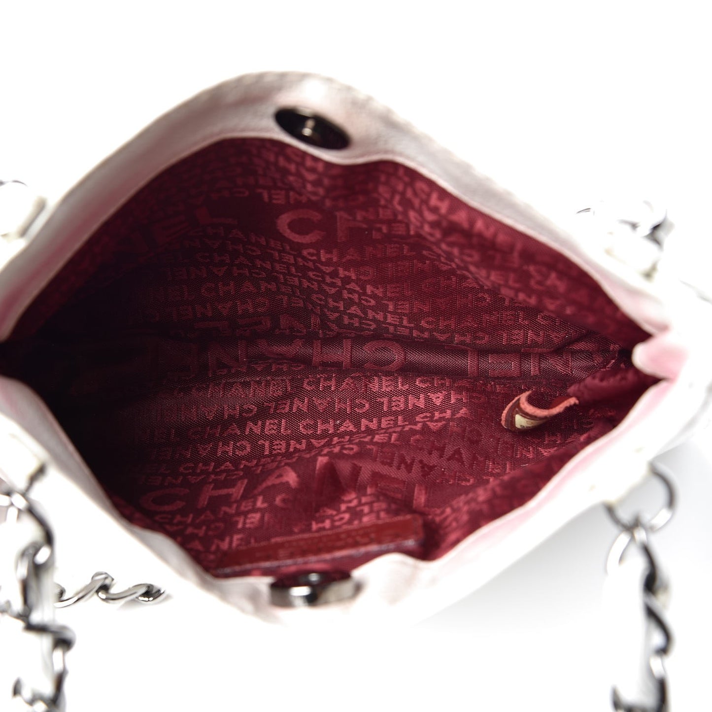 Caviar Square Quilted Shoulder Bag White