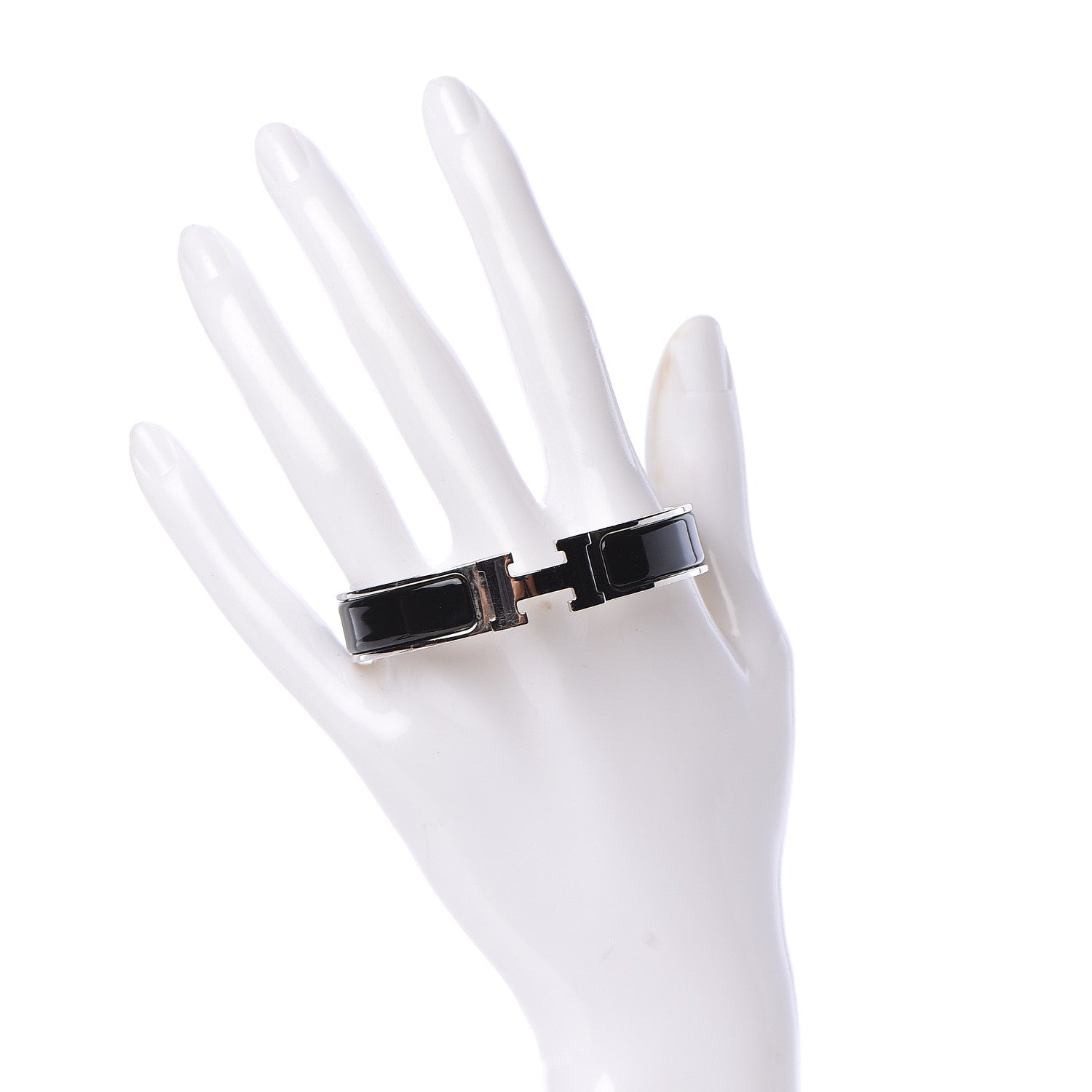Hermes Enamel Narrow Clic Clac H Bracelet PM Black 2 of 6