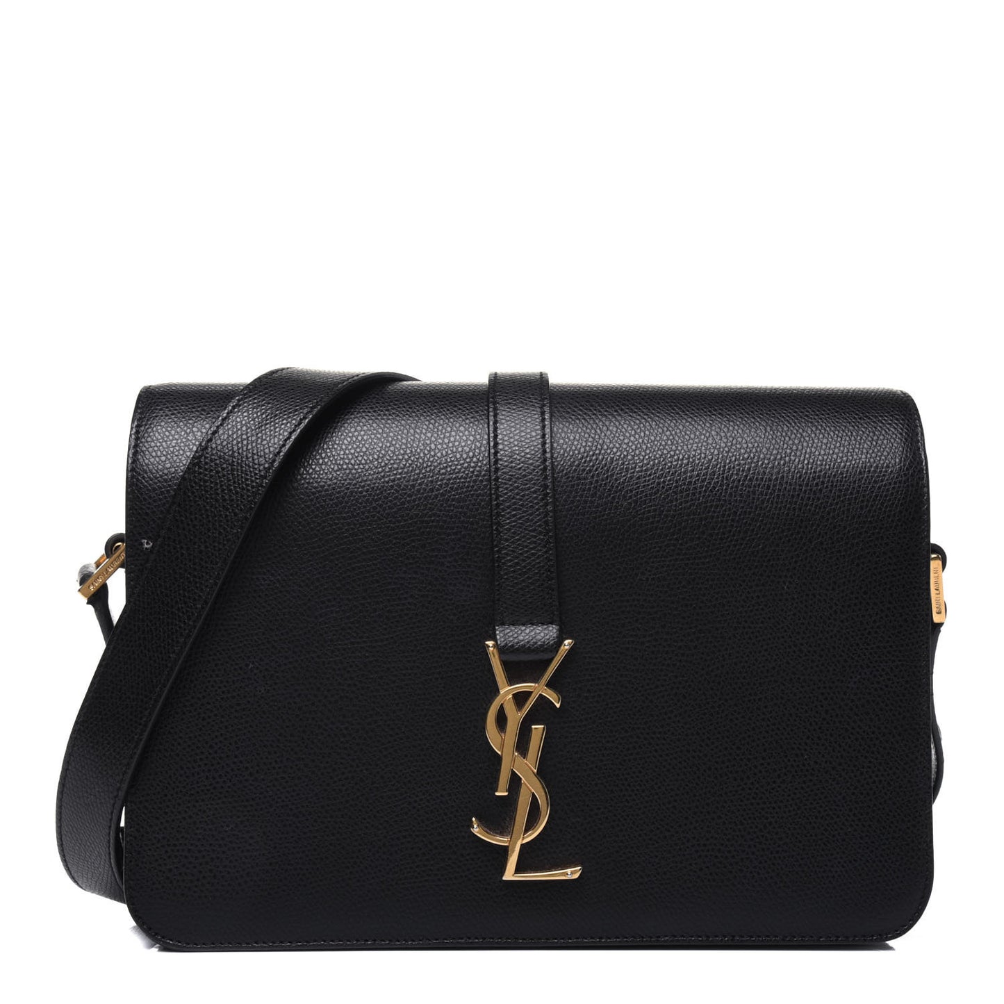 Textured Calfskin Medium Classic Monogram Universite Bag Black