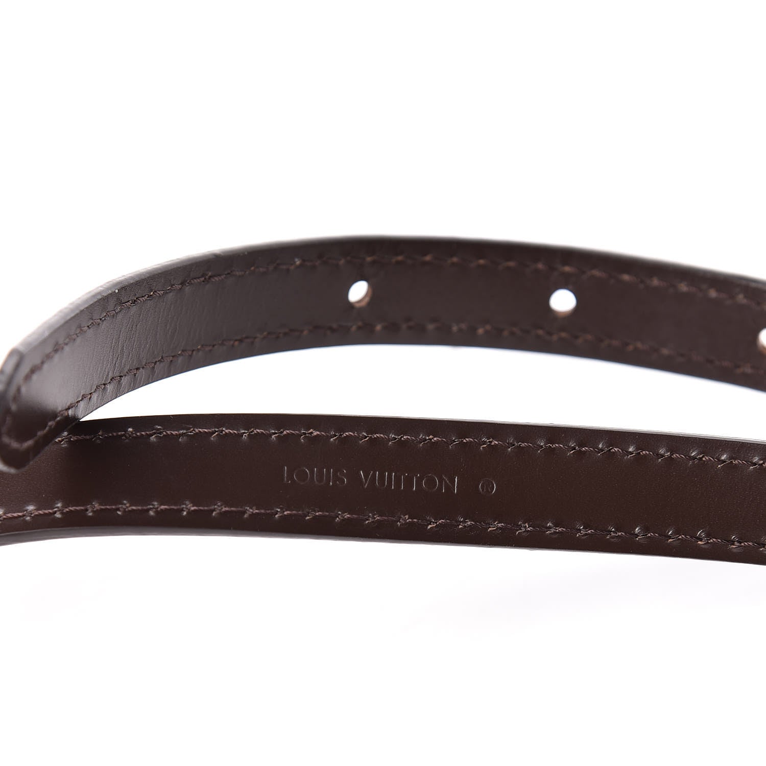 Louis Vuitton Calfskin 16mm Adjustable Shoulder Strap Brown 3 of 6