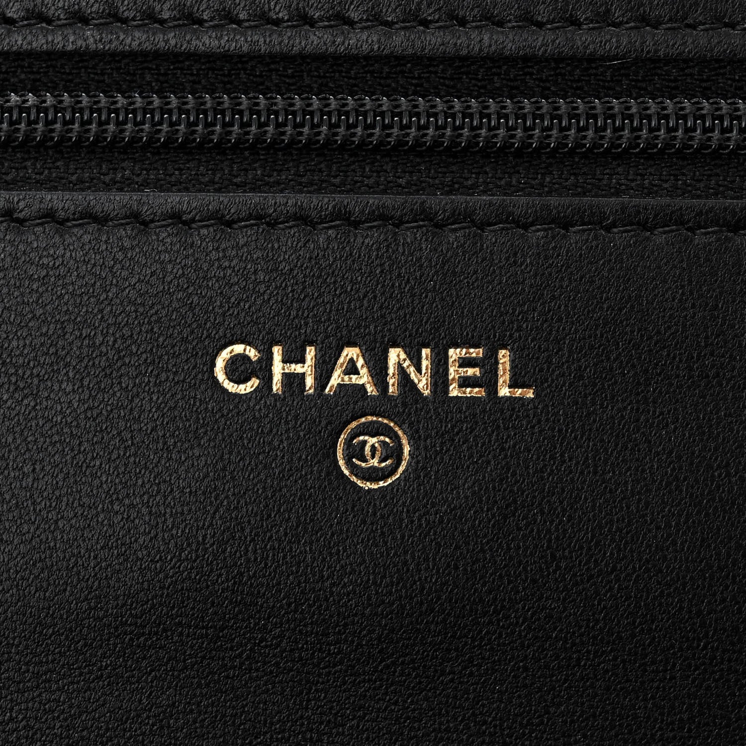 Chanel Lambskin Quilted Chain Around Wallet On Chain WOC Black 6 of 11