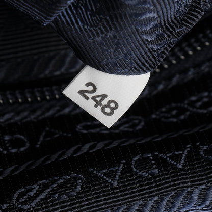 Prada Nylon Vela Saffiano Medium Cinch Backpack Baltico 7 of 8