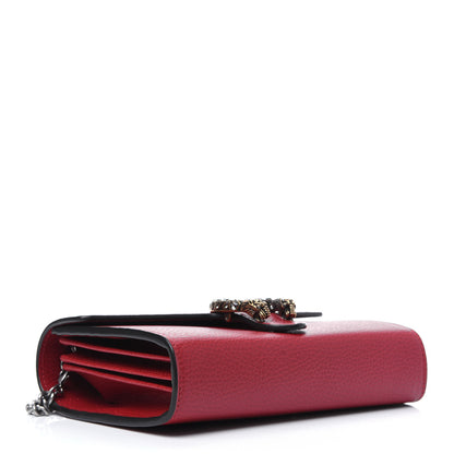 Gucci Calfskin Mini Dionysus Chain Wallet Hibiscus Red 4 of 11