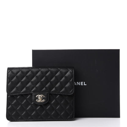 Chanel Caviar Quilted Square Flap Clutch Black 8 of 8