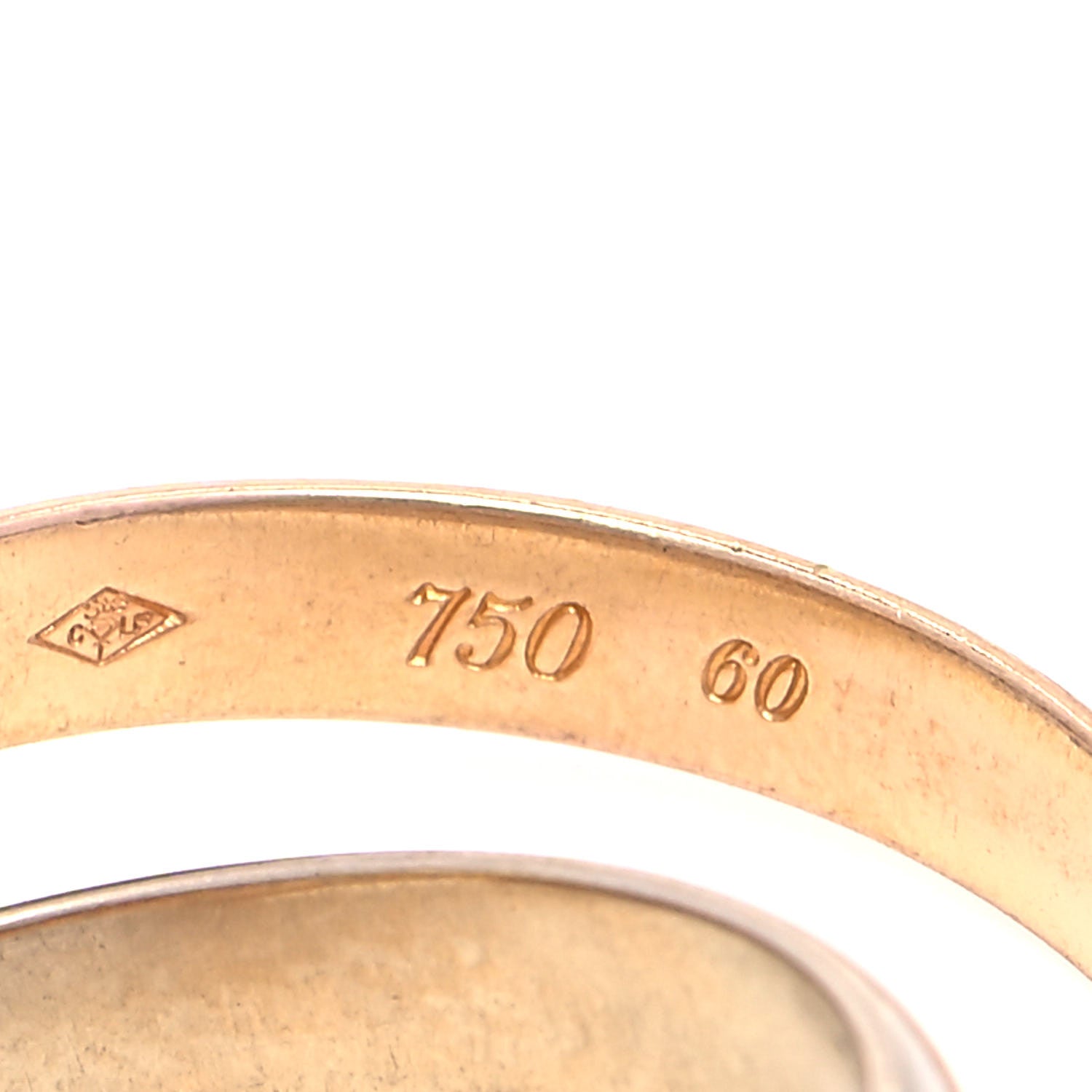 Cartier 18K Pink Yellow White Gold Les Must De Cartier Trinity Ring 60 9 4 of 5