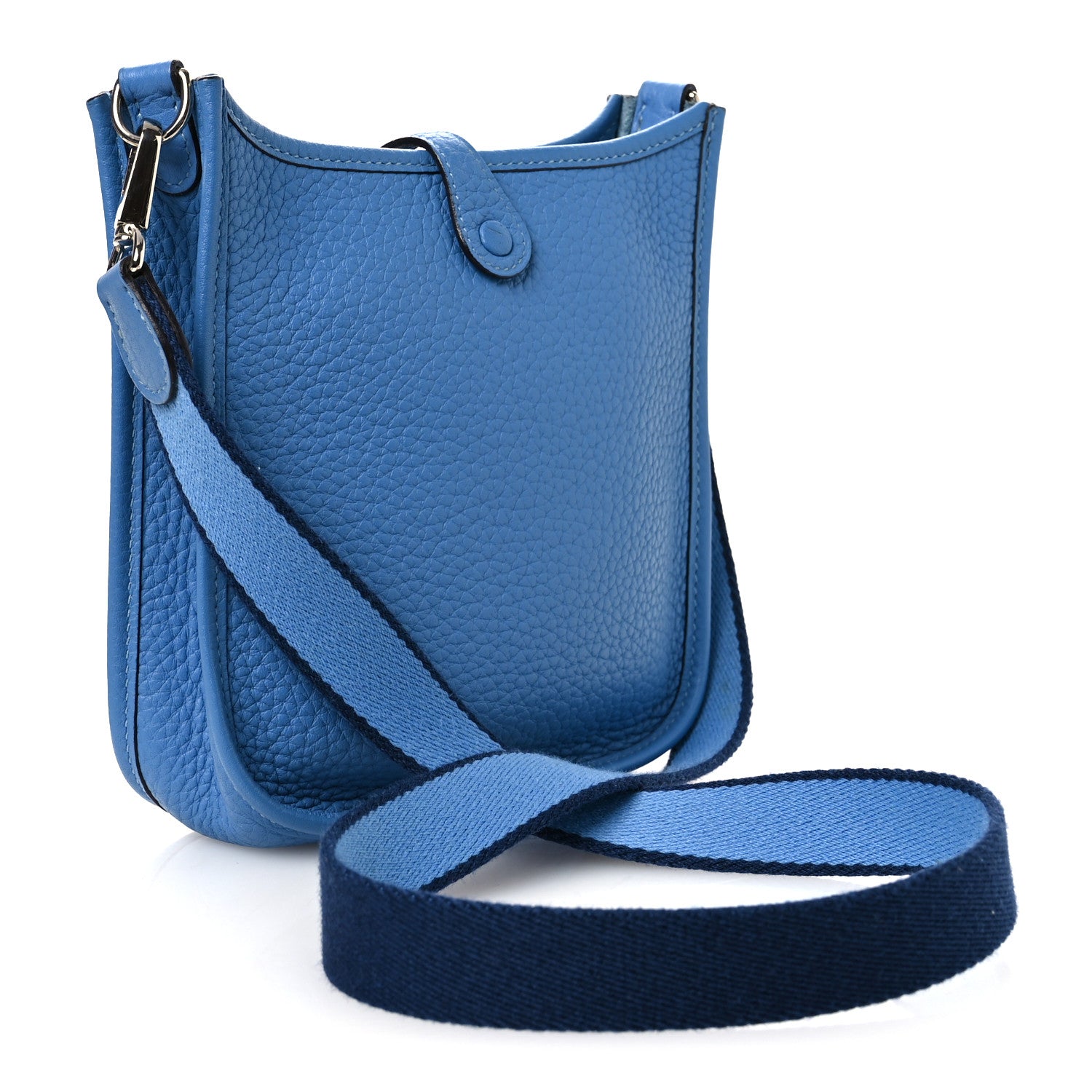 Hermes Taurillon Clemence Amazone Evelyne TPM  Bleu Paradis Saphir 3 of 14