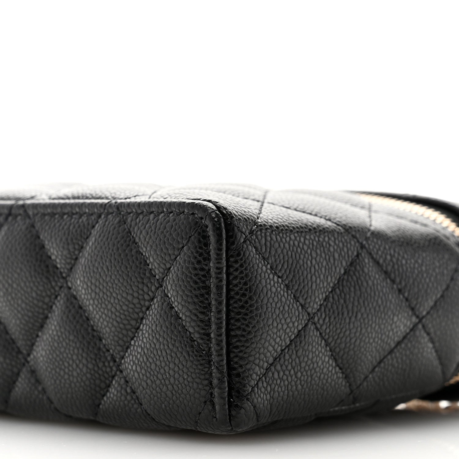 Chanel Caviar Quilted Top Handle Slim Vanity With Chain Black 9 of 10