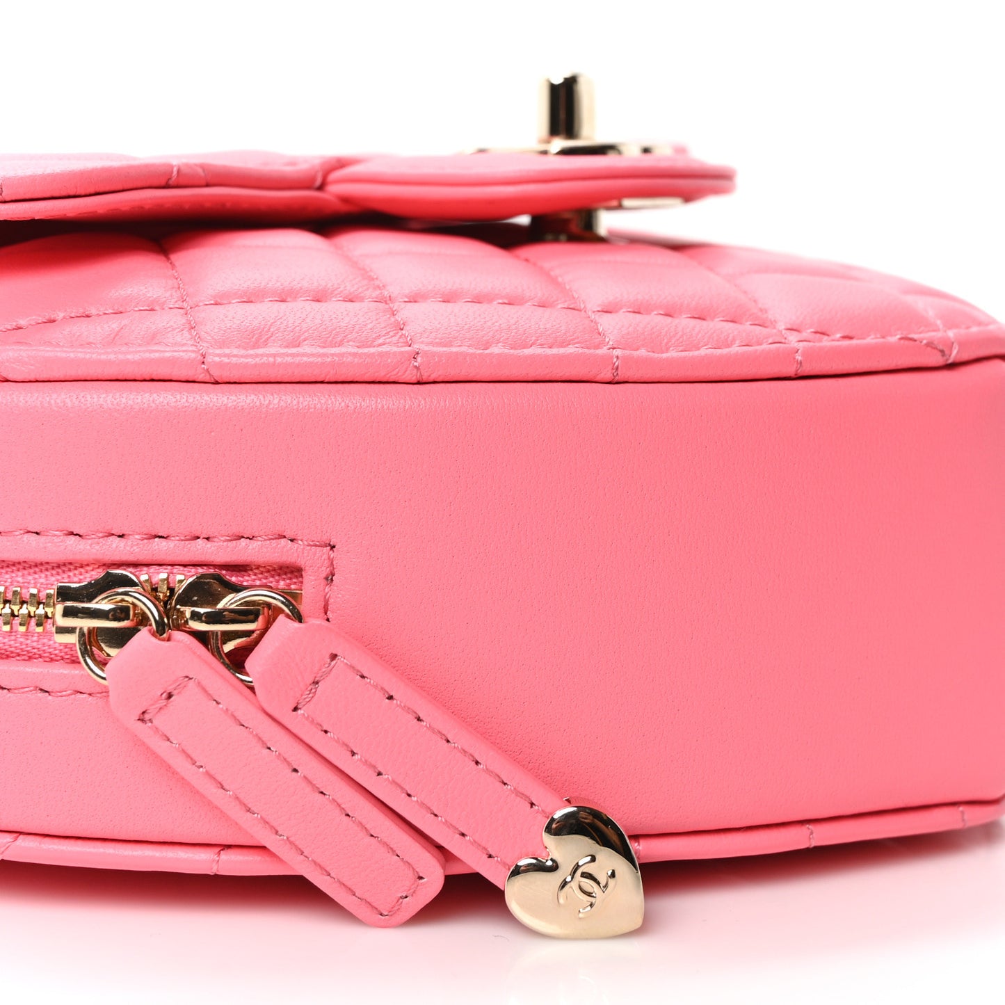 Lambskin Quilted CC In Love Heart Bag Pink