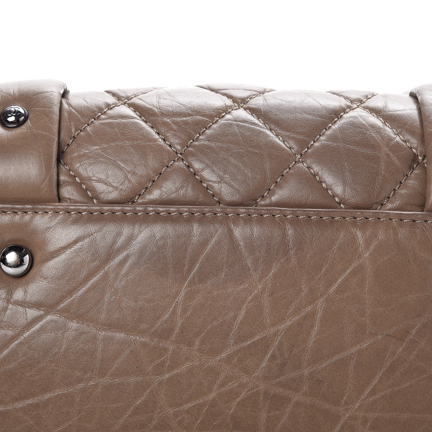Chanel Distressed Lambskin Lady Braid Small Tote Taupe 13 of 15