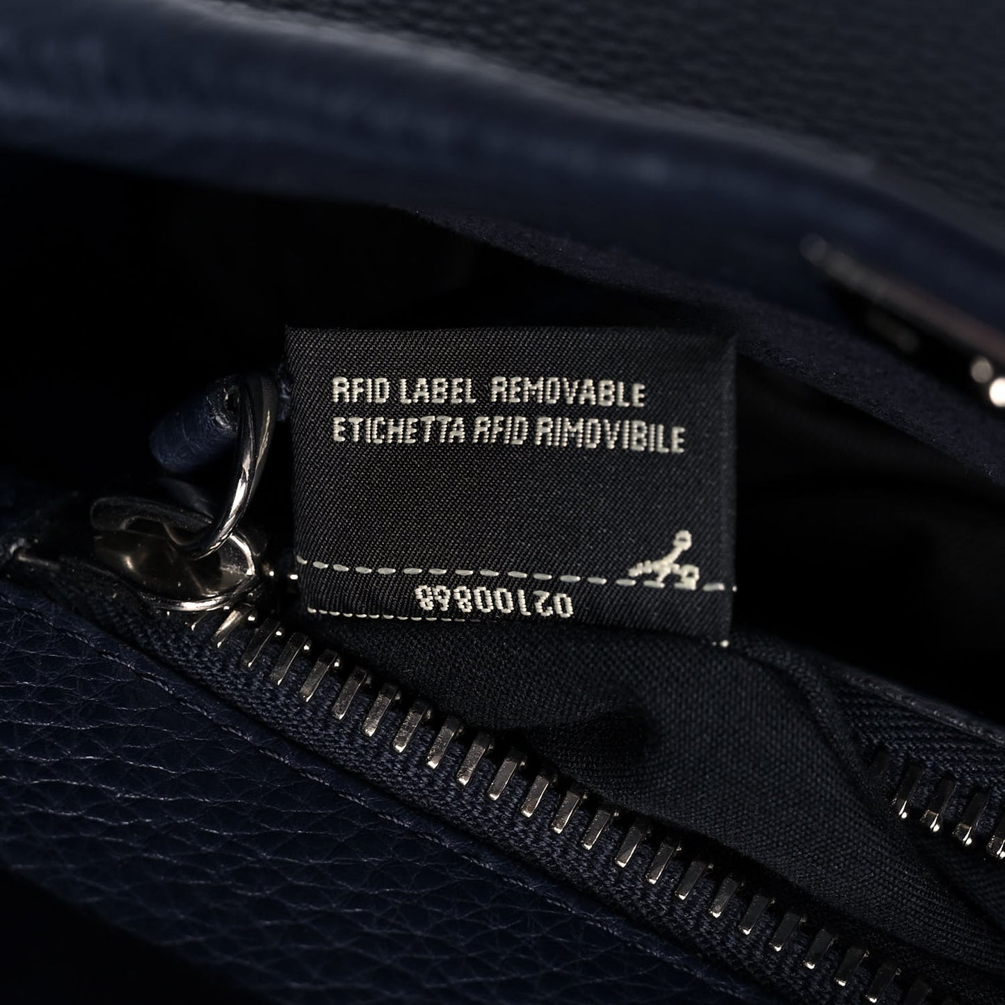 Cuoio Romano Selleria Medium Peekaboo Iconic Satchel Blue Notte