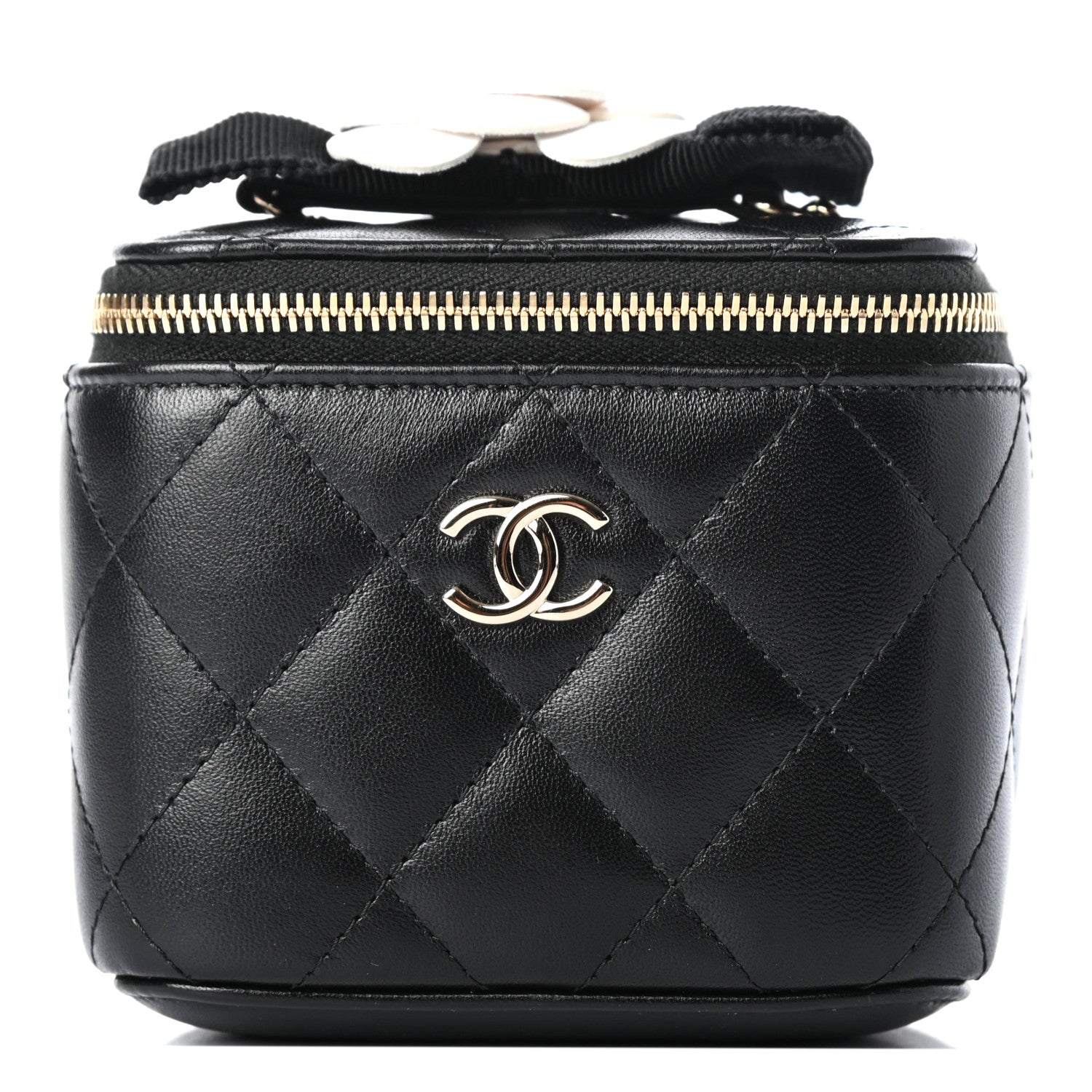 Chanel Lambskin Quilted My Chanel Lady Vanity Case With Chain Black 1 of 7