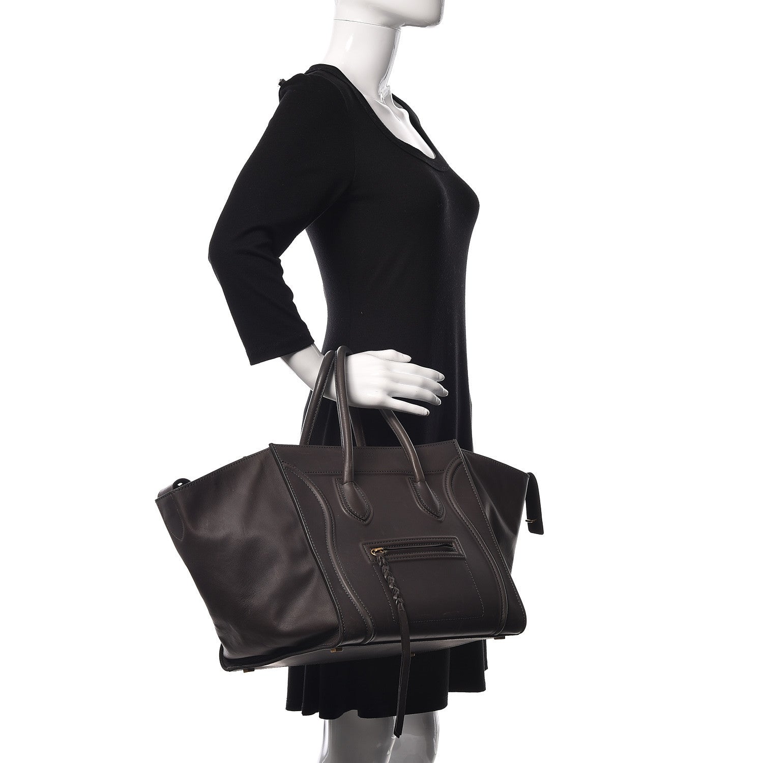 Celine Smooth Calfskin Medium Phantom Luggage Grey 2 of 11