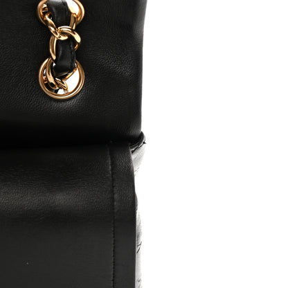 Chanel Lambskin Quilted Jumbo Double Flap Black 14 of 21