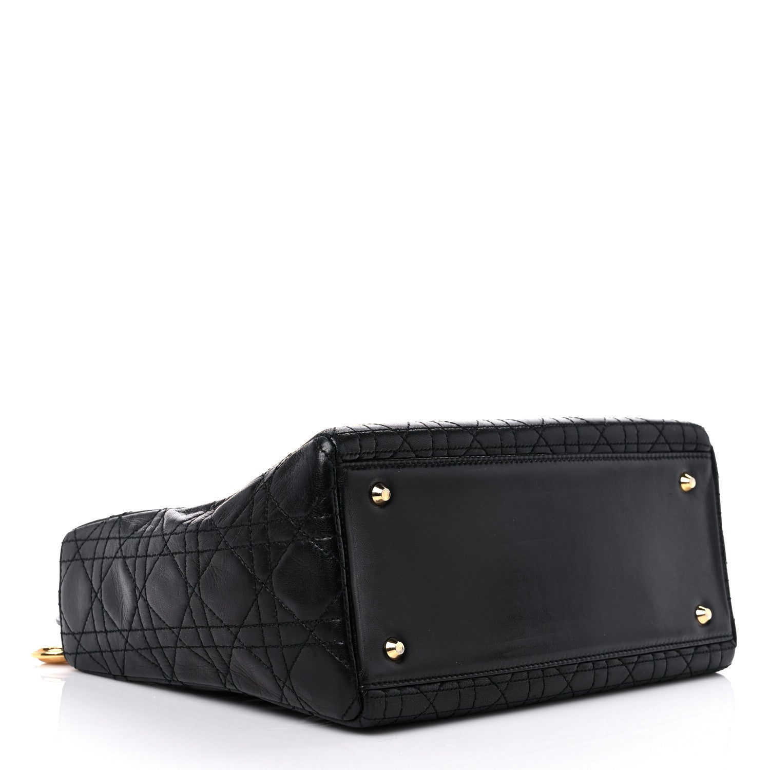 Christian Dior Lambskin Cannage Medium Lady Dior Black 3 of 13