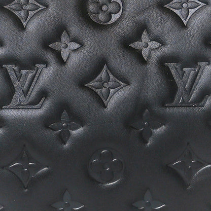 Louis Vuitton Lambskin Embossed Monogram Coussin MM Black 9 of 11
