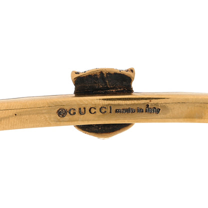 Gucci Metal Tigers Head Choker Necklace Aged Gold 4 of 4