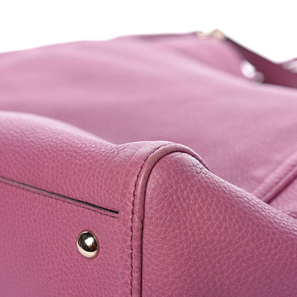 Gucci Pebbled Calfskin Medium Soho Shoulder Bag Fresia Rose 11 of 12