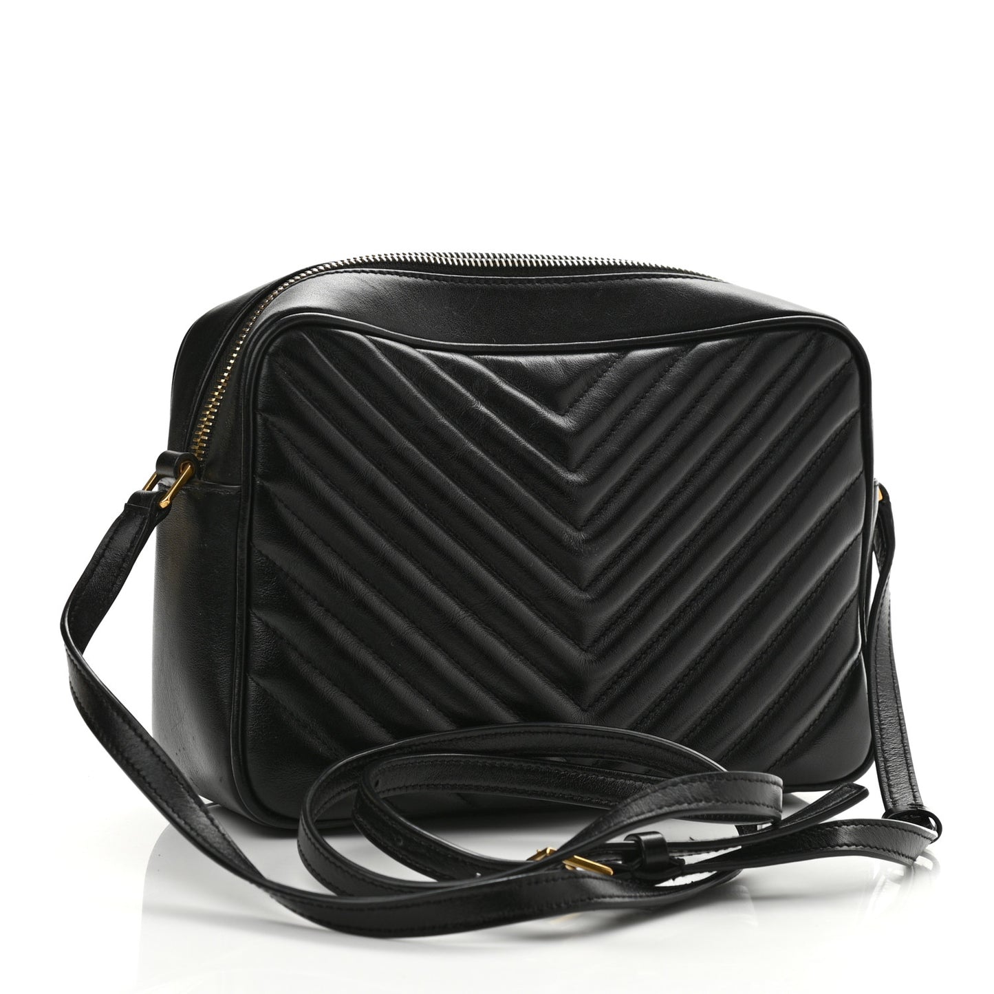 Calfskin Matelasse Monogram Lou Camera Bag Black