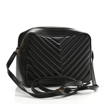 Saint Laurent Calfskin Matelasse Monogram Lou Camera Bag Black 3 of 10