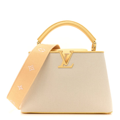 Louis Vuitton Canvas Taurillon Capucines BB Plume Yellow 1 of 10