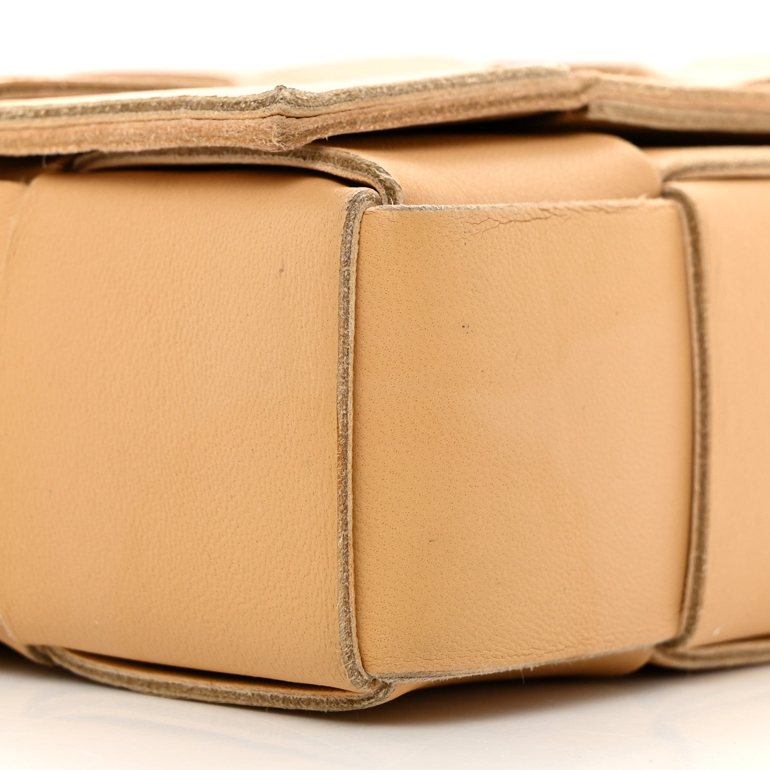 Bottega Veneta Lambskin Maxi Intrecciato Cassette Crossbody Bag Porridge 10 of 12